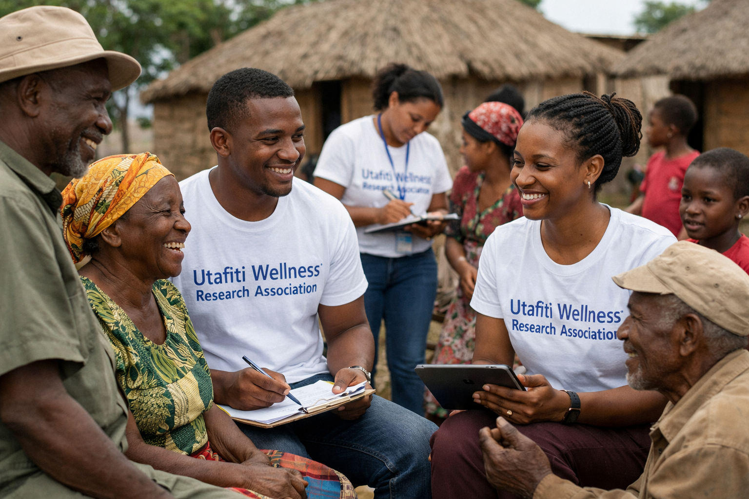 Utafiti team working with community members